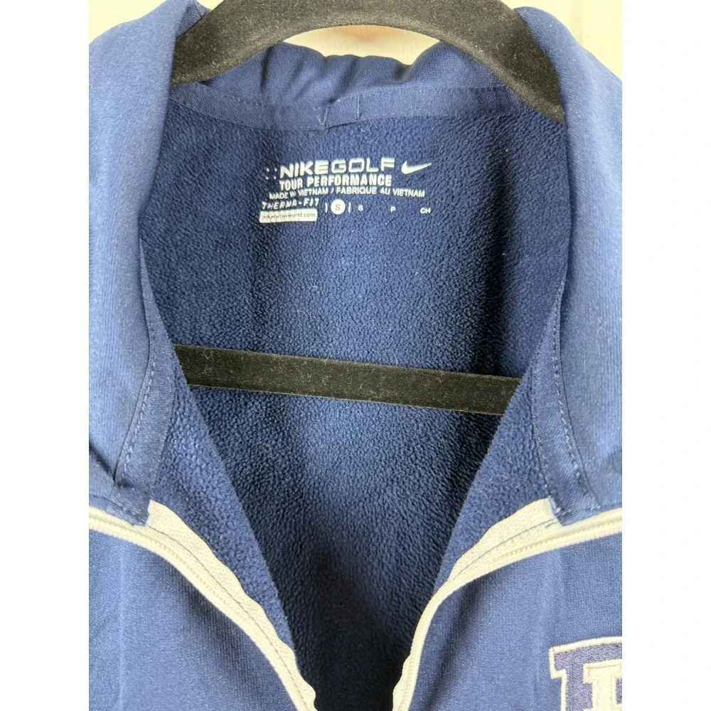 Nike Golf Therma-FIT Quarter Zip Pullover Mens Small Navy  Fighting Illini